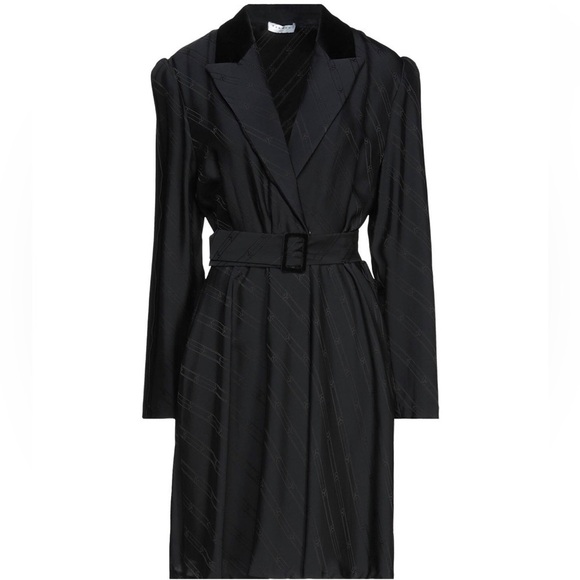 NWOT SANDRO Belted Blazer Dress - Black - Picture 10 of 12